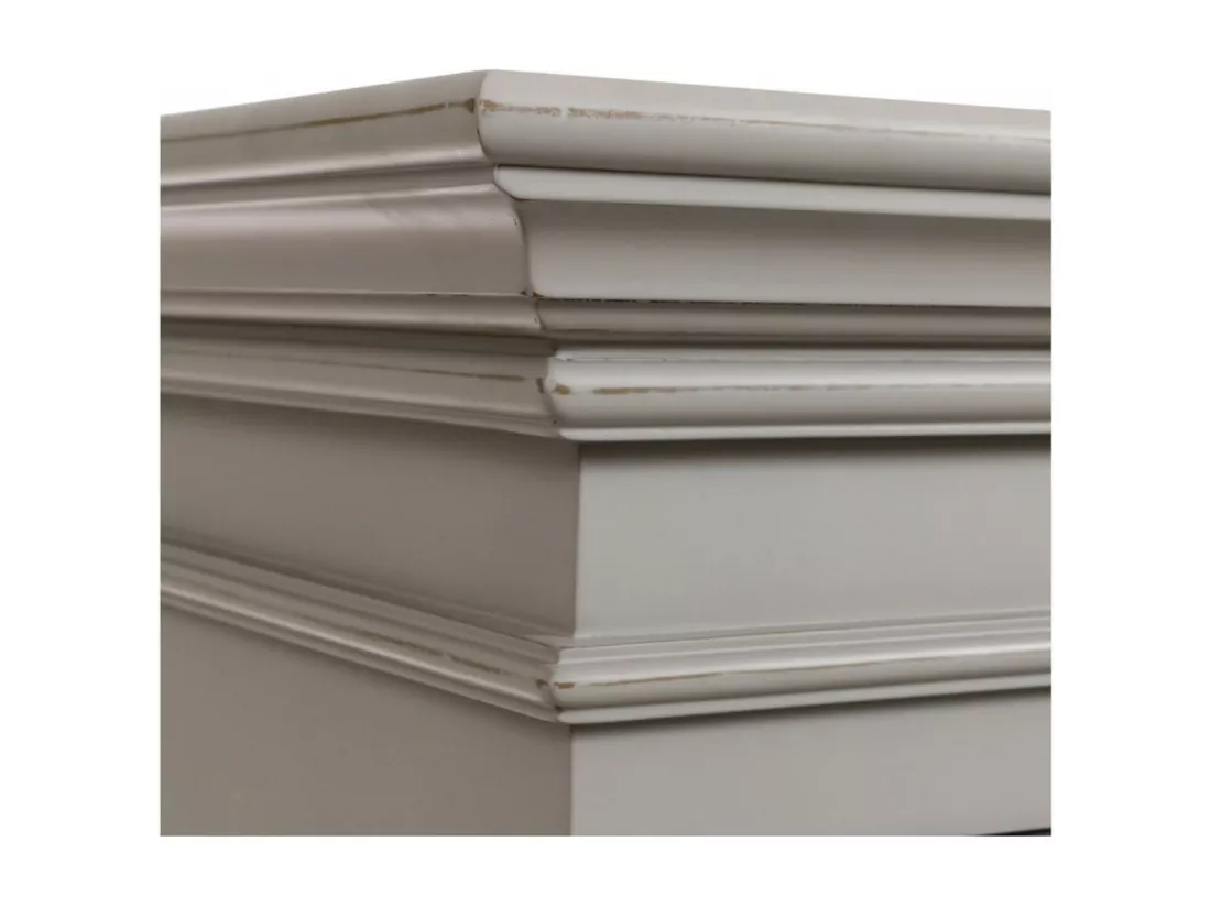 Bibus 1 porte vitrée Bois-MDF Blanc - Harmonie Interior's