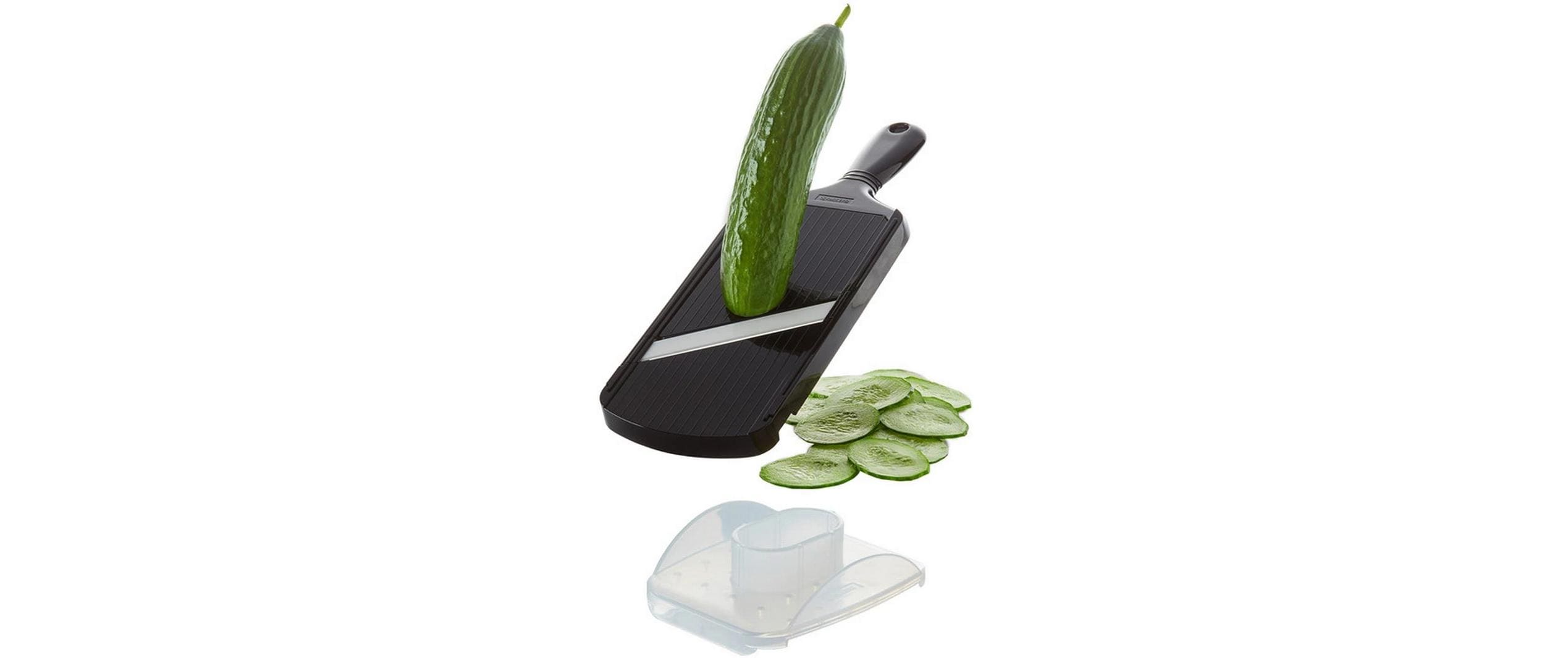 Mandoline verstellbar SchwarzVerstellbarer Gourmethobel mit Keramikklinge