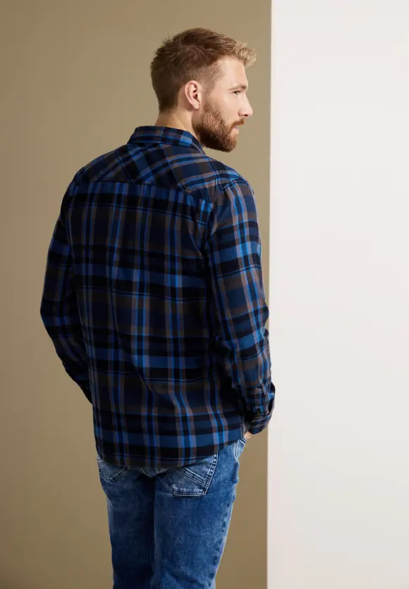 Hemd mit Karomuster - nightshadow blue