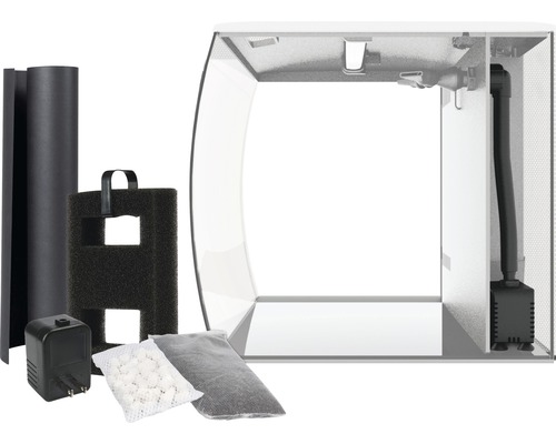 Aquarium Fluval Flex 57L met verlichting, filter en afstandsbediening, zonder kast, wit