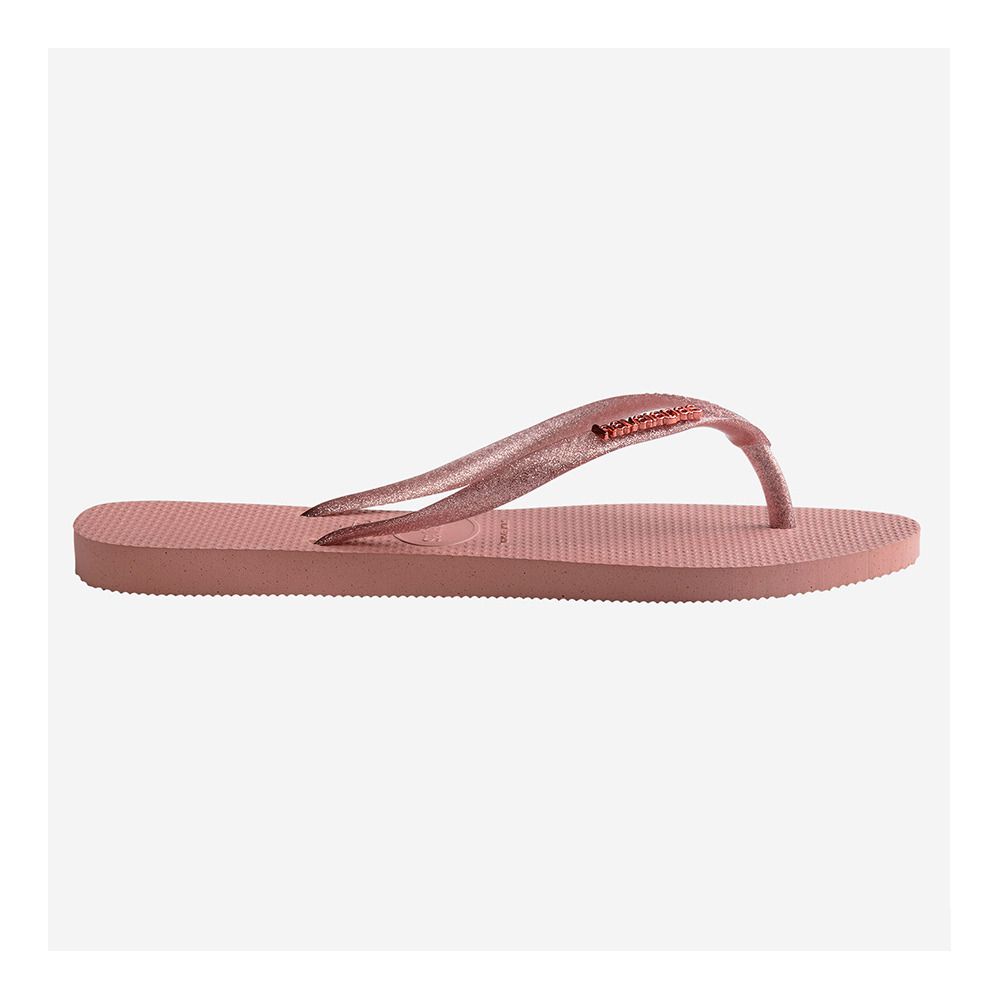 Havaianas SLIM METALLIC - Tongs Femme crocus rose/apricot red