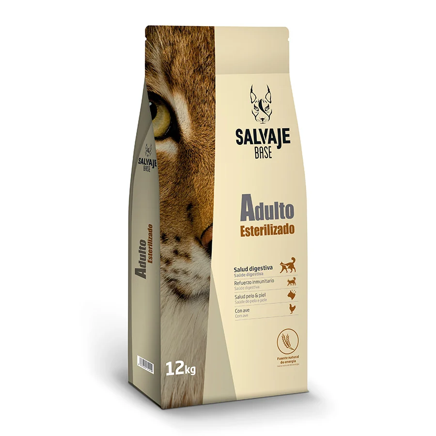 Ração esterilizada para gatos adultos selvagens