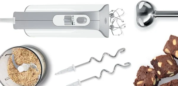 Bosch - Styline Hånd Mixer, 500W - MFQ4080 - Hvid / Sølv ( Tilbehør Inkluderet )
