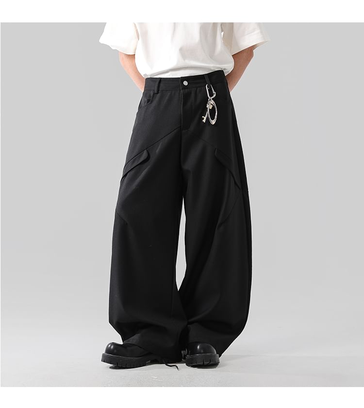 VEAZ - Hoge taille effen wijde broek