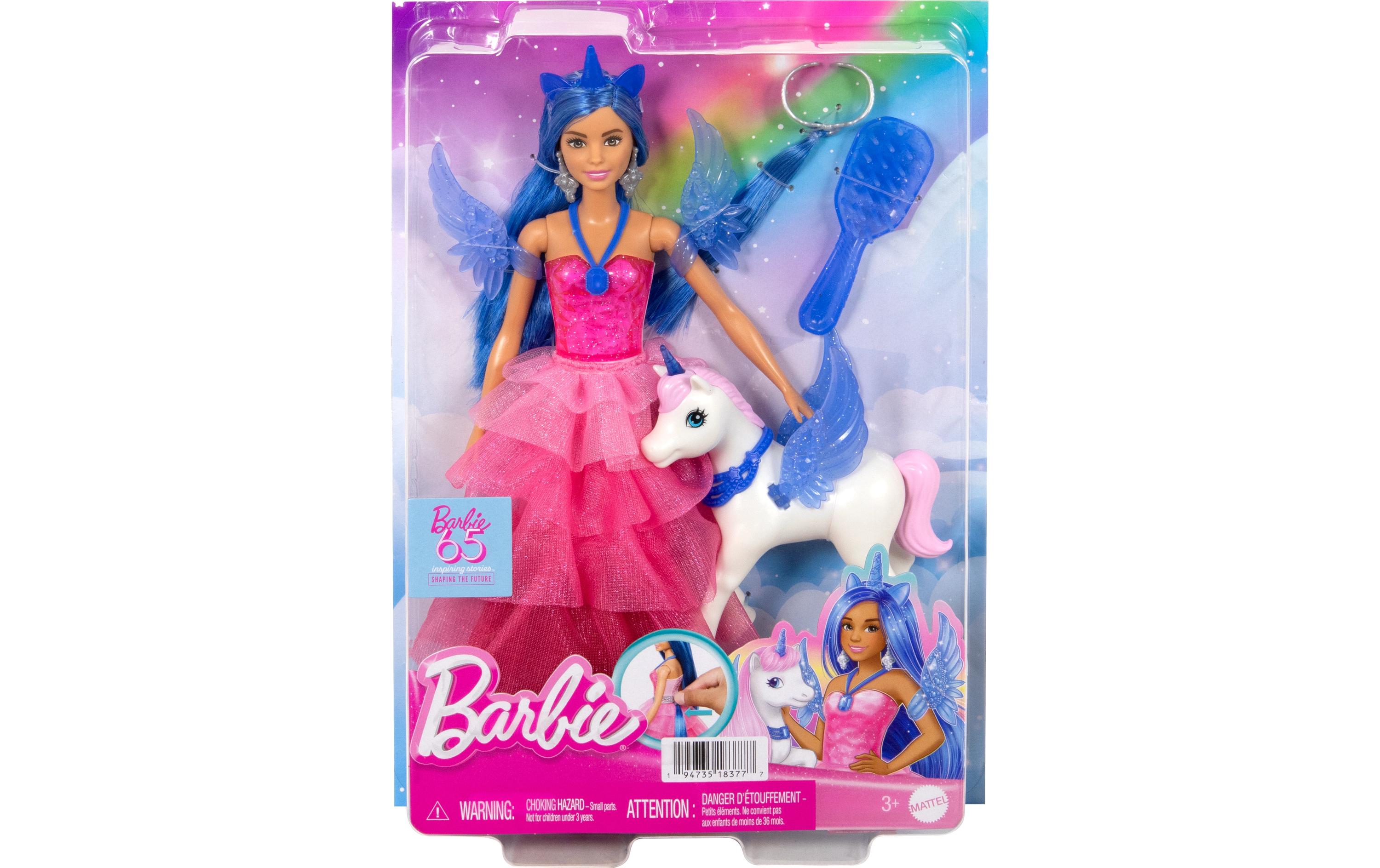Puppe Barbie SaphireBarbie-Puppe mit Einhorn