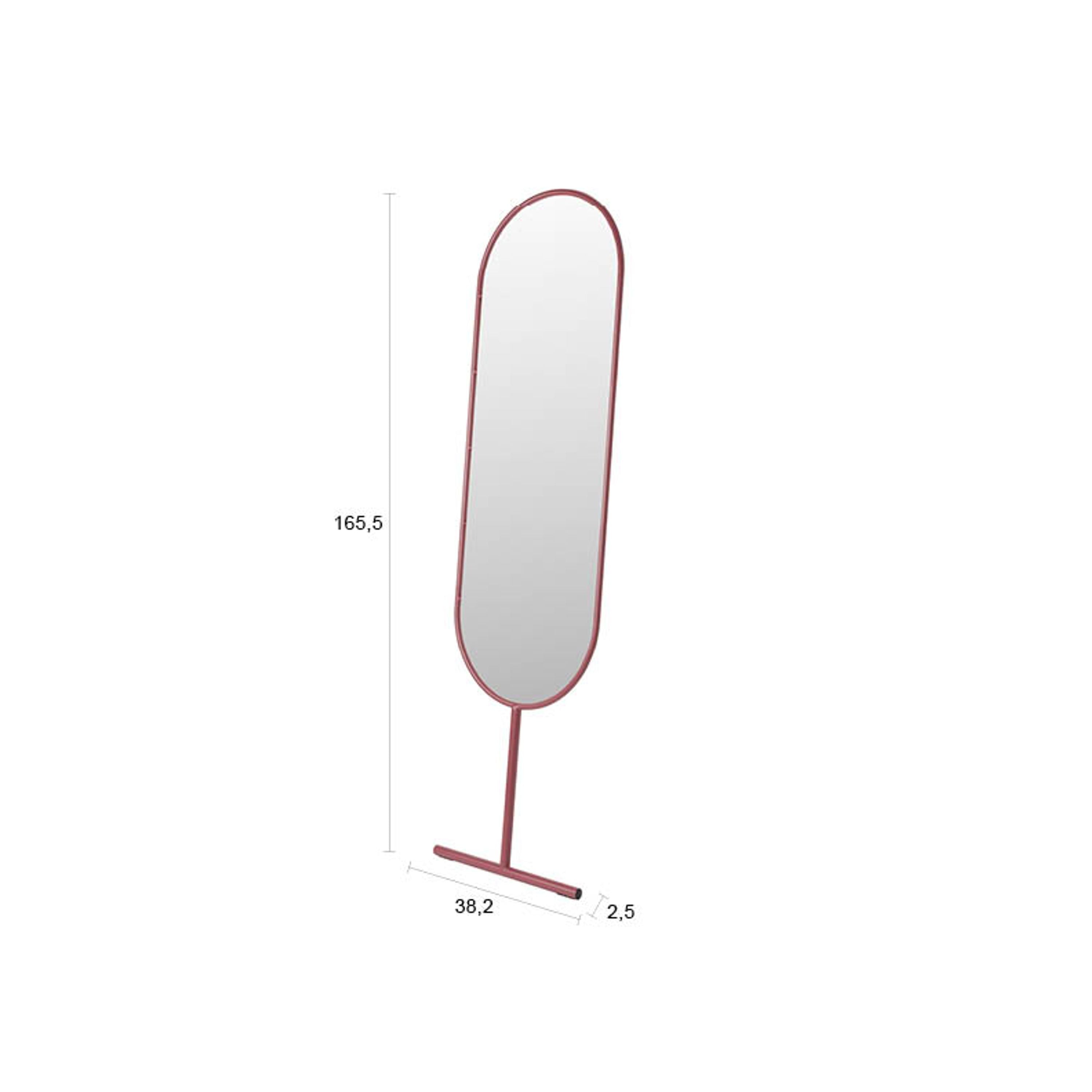 Zuiver Tess Spiegel Staand| Passpiegel Marsala Rood
