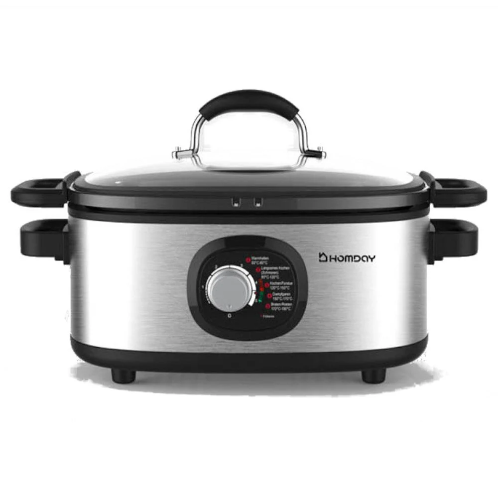 Friteuse multicuiseur Homday 6en1 inox grise et noir