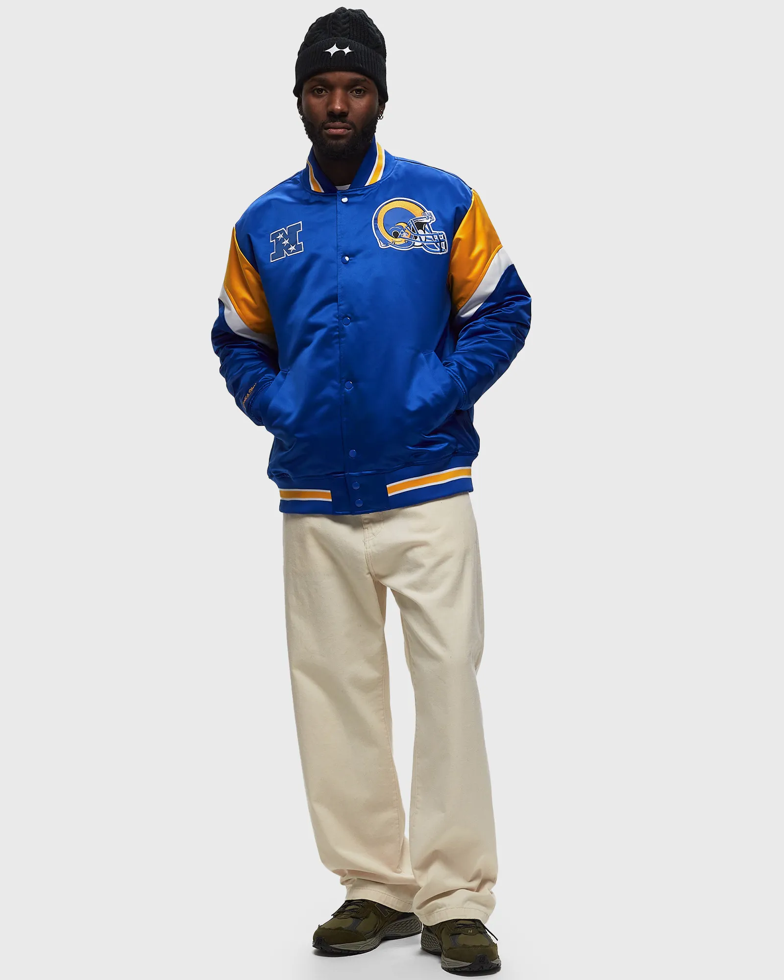 Mitchell & Ness NFL HEAVYWEIGHT SATIN JACKET LOS ANGELES RAMS