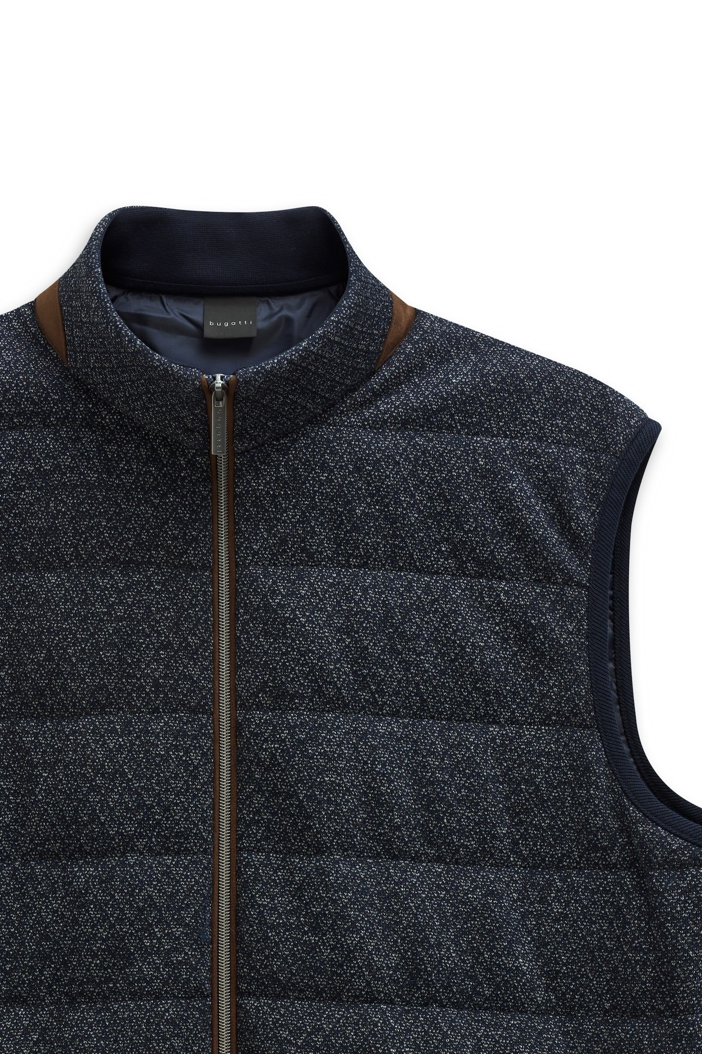 bugatti Sweatweste »Regular Fit« mit Stehkragen und aus reine Baumwolle