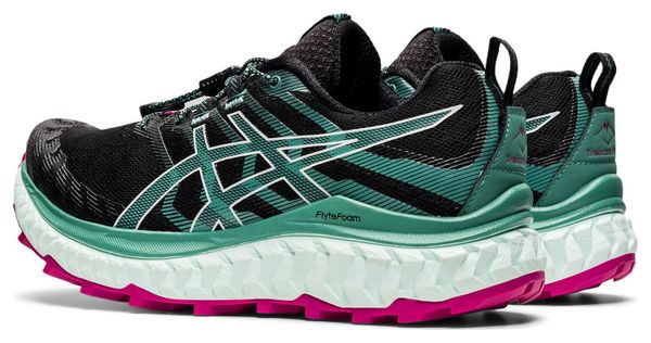 Chaussures de Trail Asics Trabuco Max Noir Vert Rose Femme