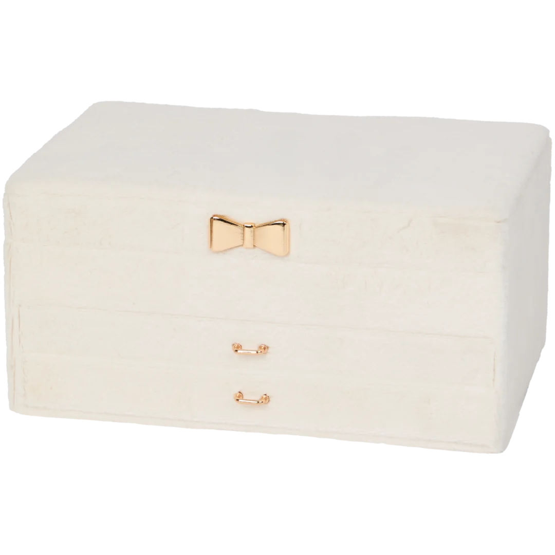 Boîte à bijoux avec miroir et tiroirs