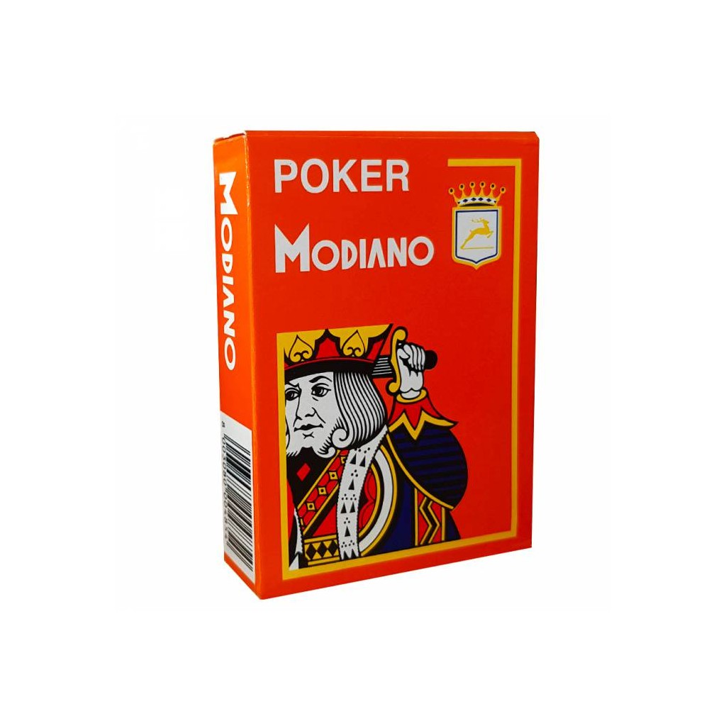 Jeu de 54 cartes Modiano format poker - Orange