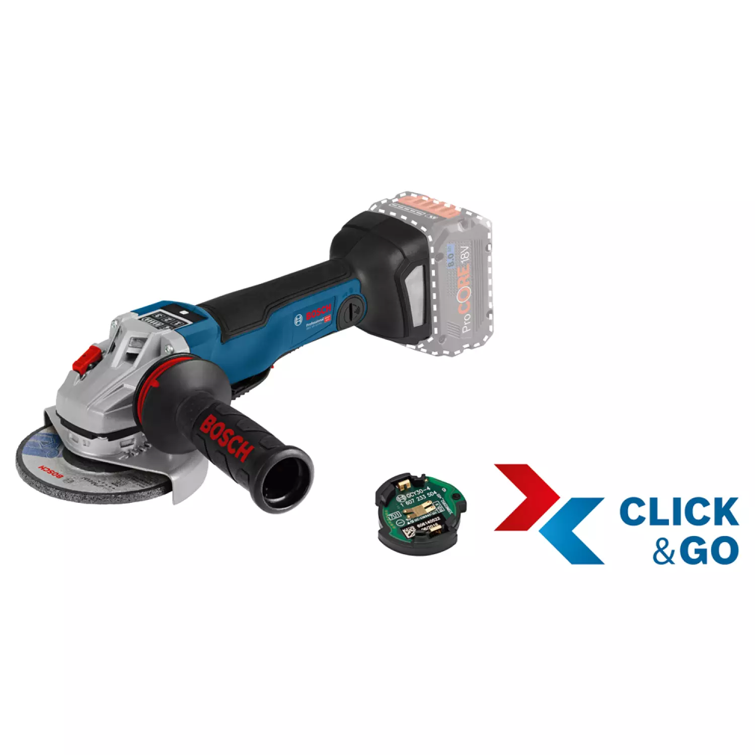 Bosch GWS 18V-10 PSC SOLO 18V Li-Ion accu haakse slijper body in L-boxx - 125mm - koolborstelloos