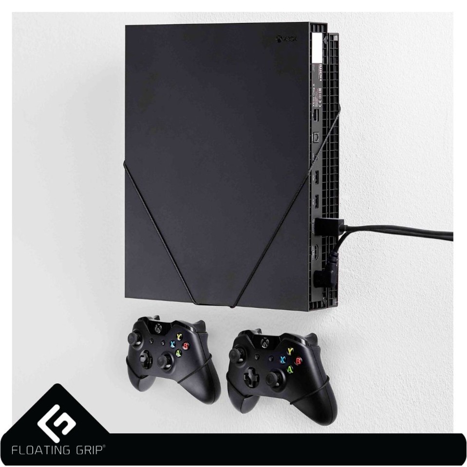 FLOATING GRIP® beslag til Xbox One X konsol og controllers, Sort