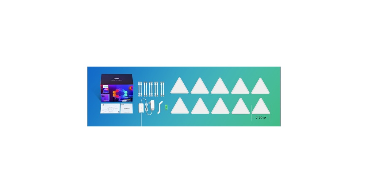 GoveeH6067 Glide Triangle Light Panels - 10-pack sfeerverlichting  (RGBIC)