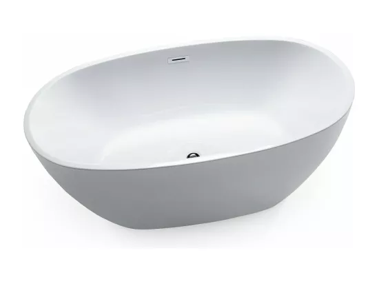 Baignoire îlot design ovale DENVER blanche 170 cm