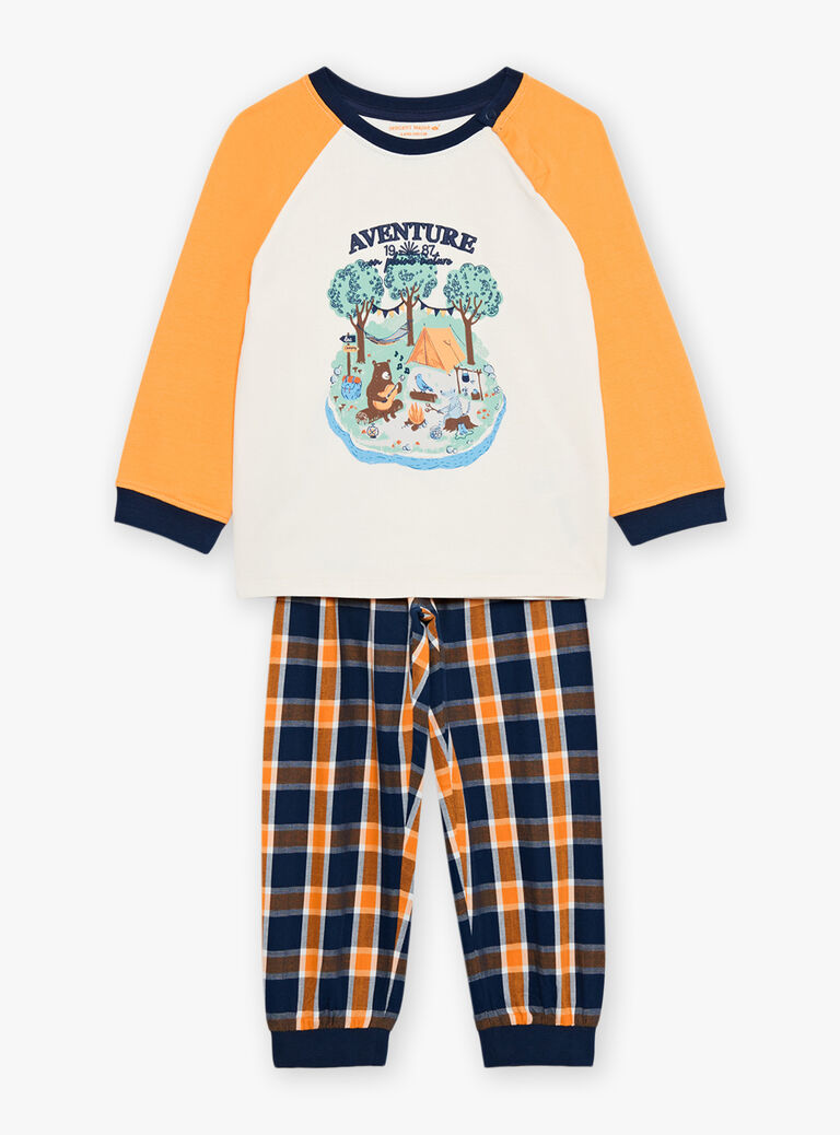 Ensemble pyjama thème forêt à carreaux