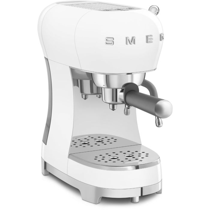 SMEG Espresso-Kaffeemaschine 50's Style ECF02WHEU Weiß