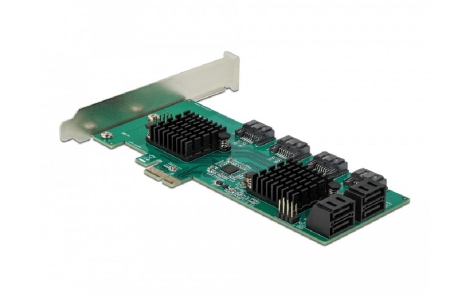 SATA-Controller 8 Port SATA<br>PCIe-Schnittstellenkarte mit 8x 2 Pin Pfostensteckern