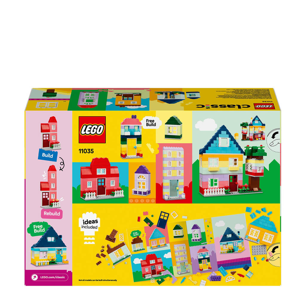 Prachtige , kleurrijke set !Creatieve huizen Bouw- en Speelset met Bouwstenen voor Jongens en Meisjes 11035