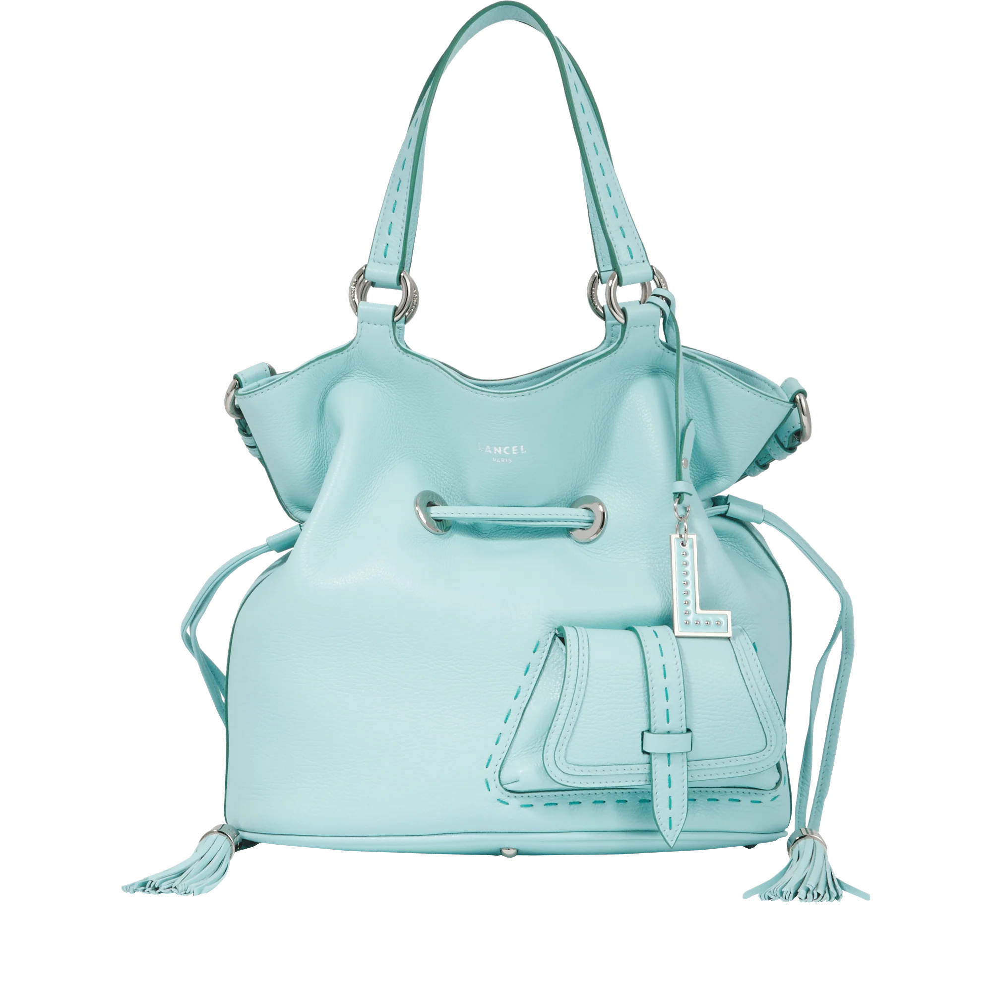 M bucket bag Premier Flirt de Lancel-Menthe/Emeraude