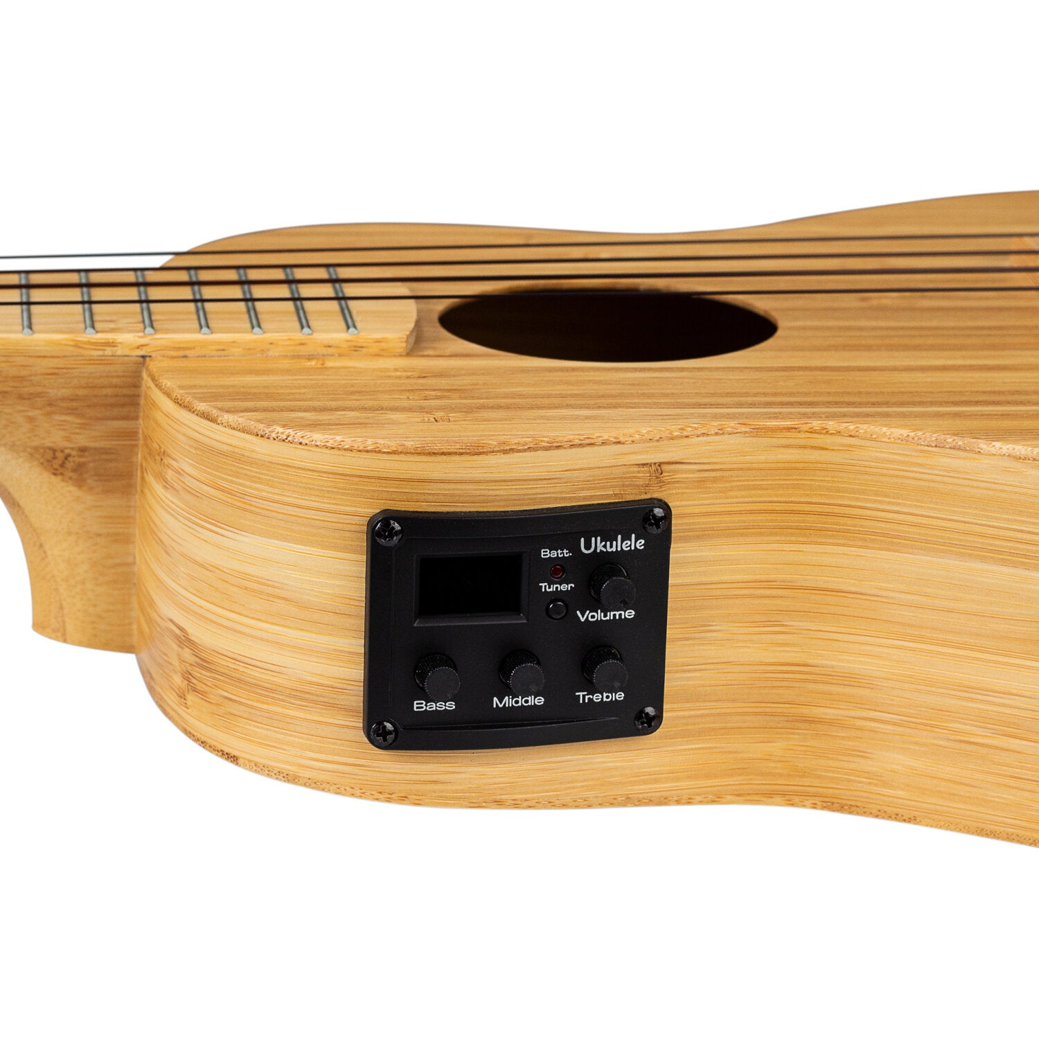 Cascha HH 2313E Bamboo Natural E/A concert ukelele set