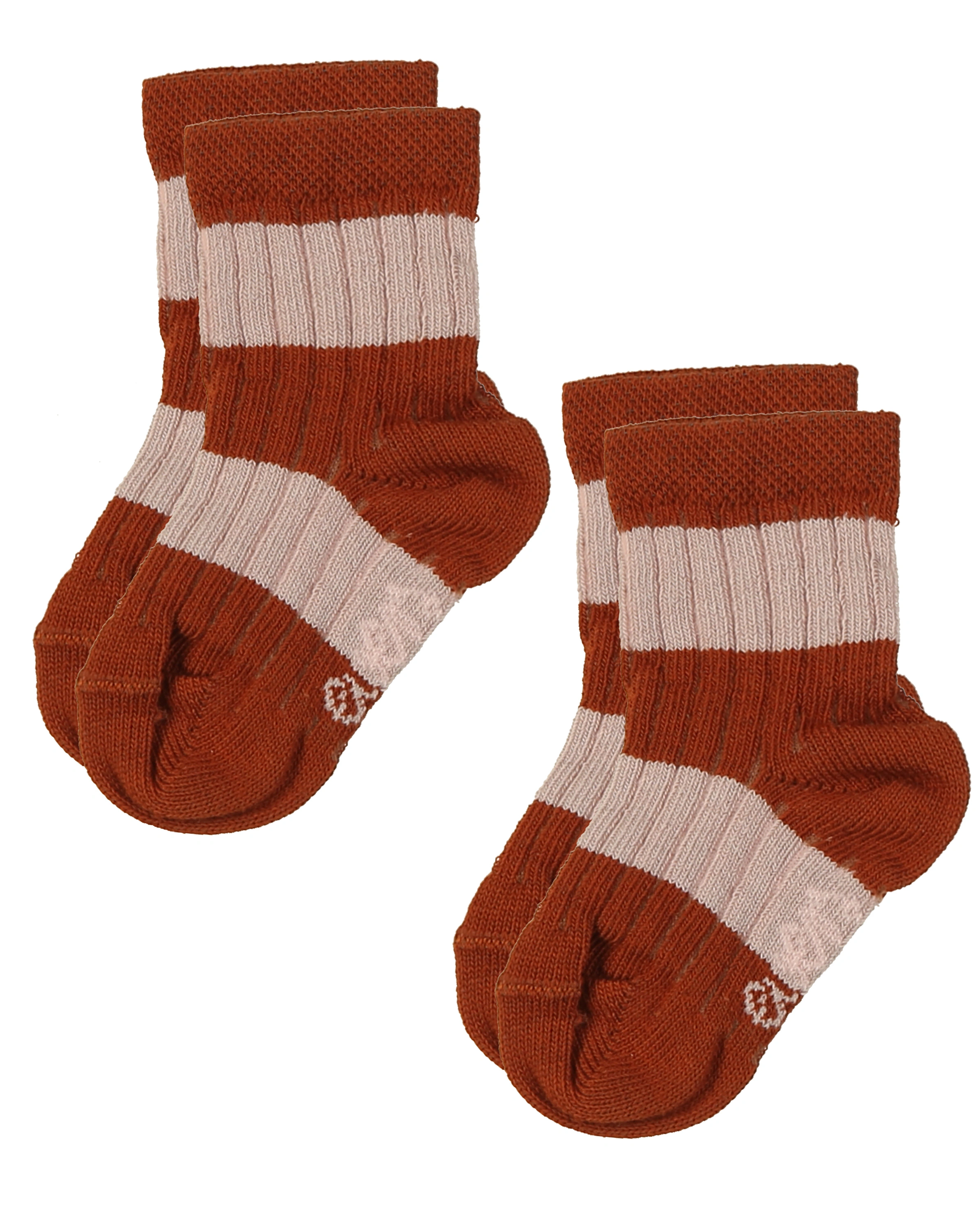 Socken RIPPE & RINGEL 6er-Pack in beige/rot