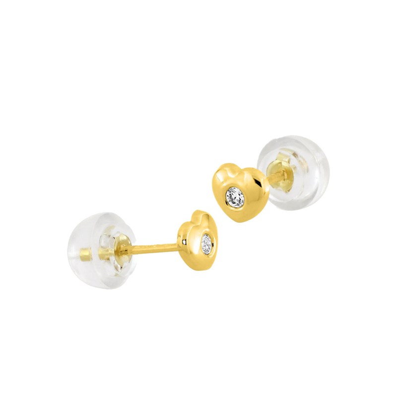 Boucles d'oreilles femme - Oxyde de zirconium - Or 9 Carats