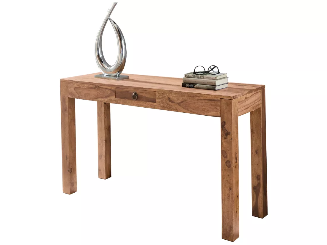 Table console Bois Massif 120x70x40cm Table de couloir Table de bureau