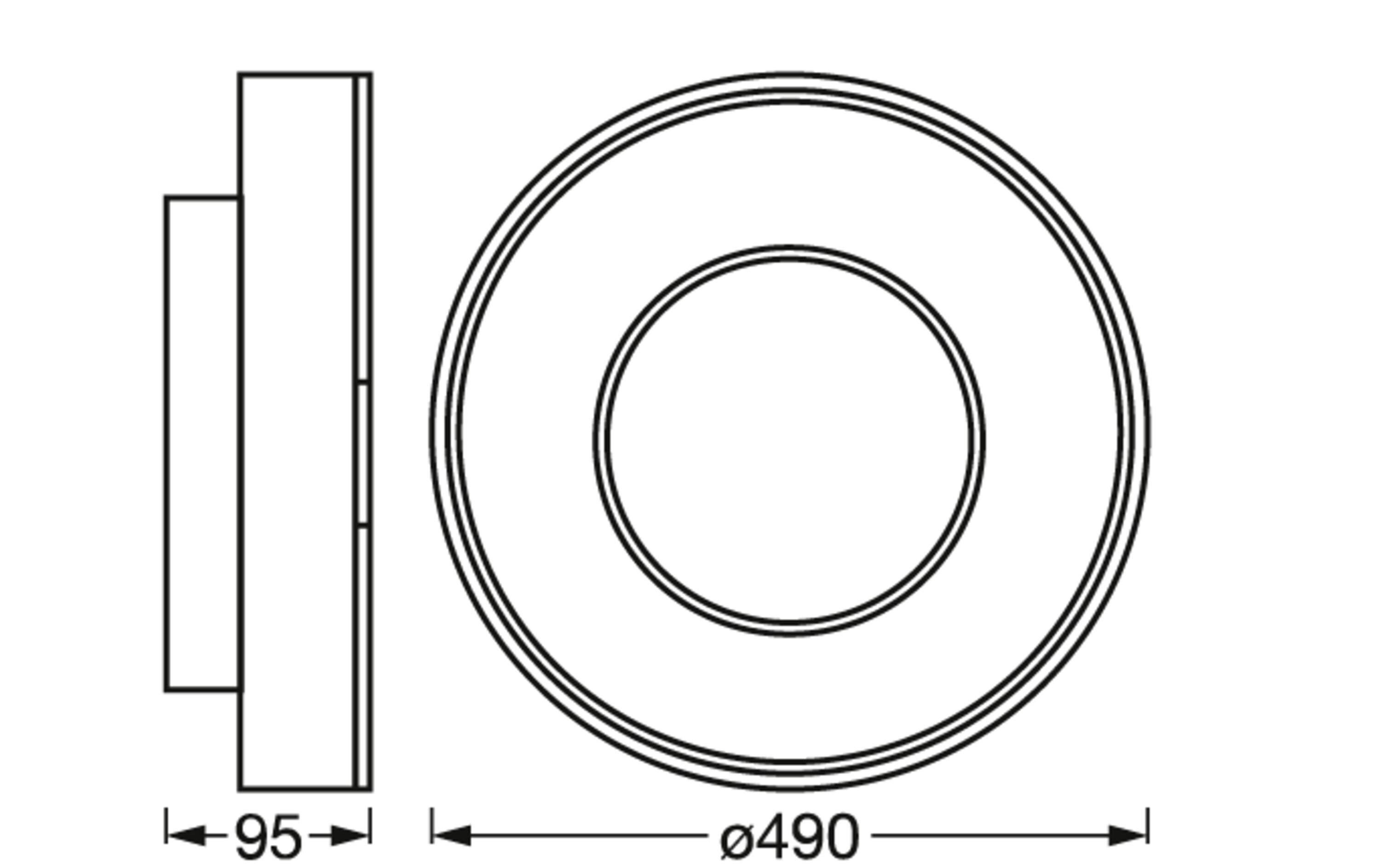 Deckenleuchte Smart+ Orbit, 32W, 2700-6500K, Weiss, TW, RGB<br>Smarte Deckenleuchte