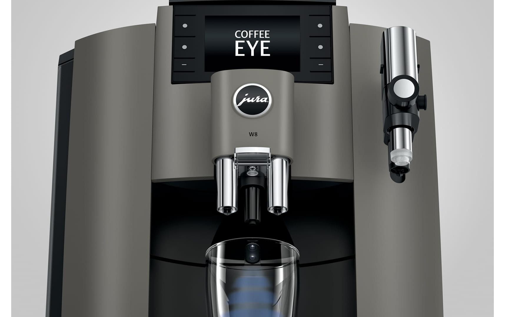 Kaffeevollautomat W8 Dark Inox (SA)<br>Zwei-Tassen-Vollautomat für eine Vielzahl von Kaffeegetränken