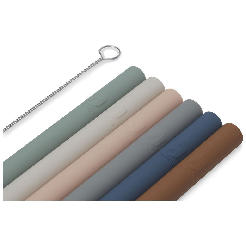 JolleinJollein   Strohhalm Silikon Mehrfarbig 6er Pack