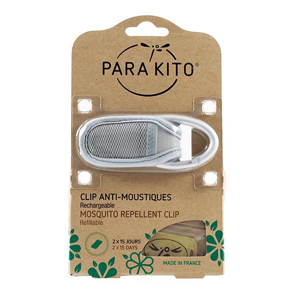 Clip anti-moustique rechargeable gris
