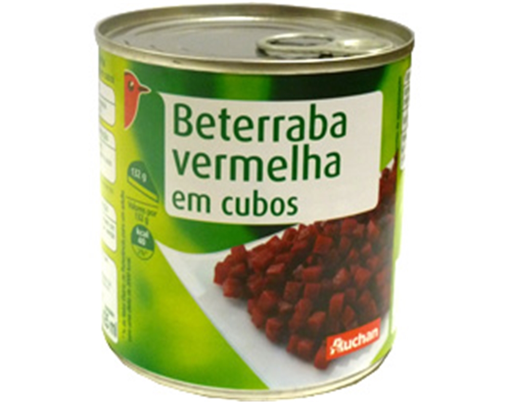 BETERRABA VERMELHA AUCHAN CUBOS 400(265)G
