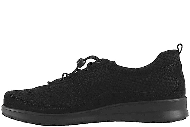 NEW FEET SKO I SORT PRÆGET NUBUCK