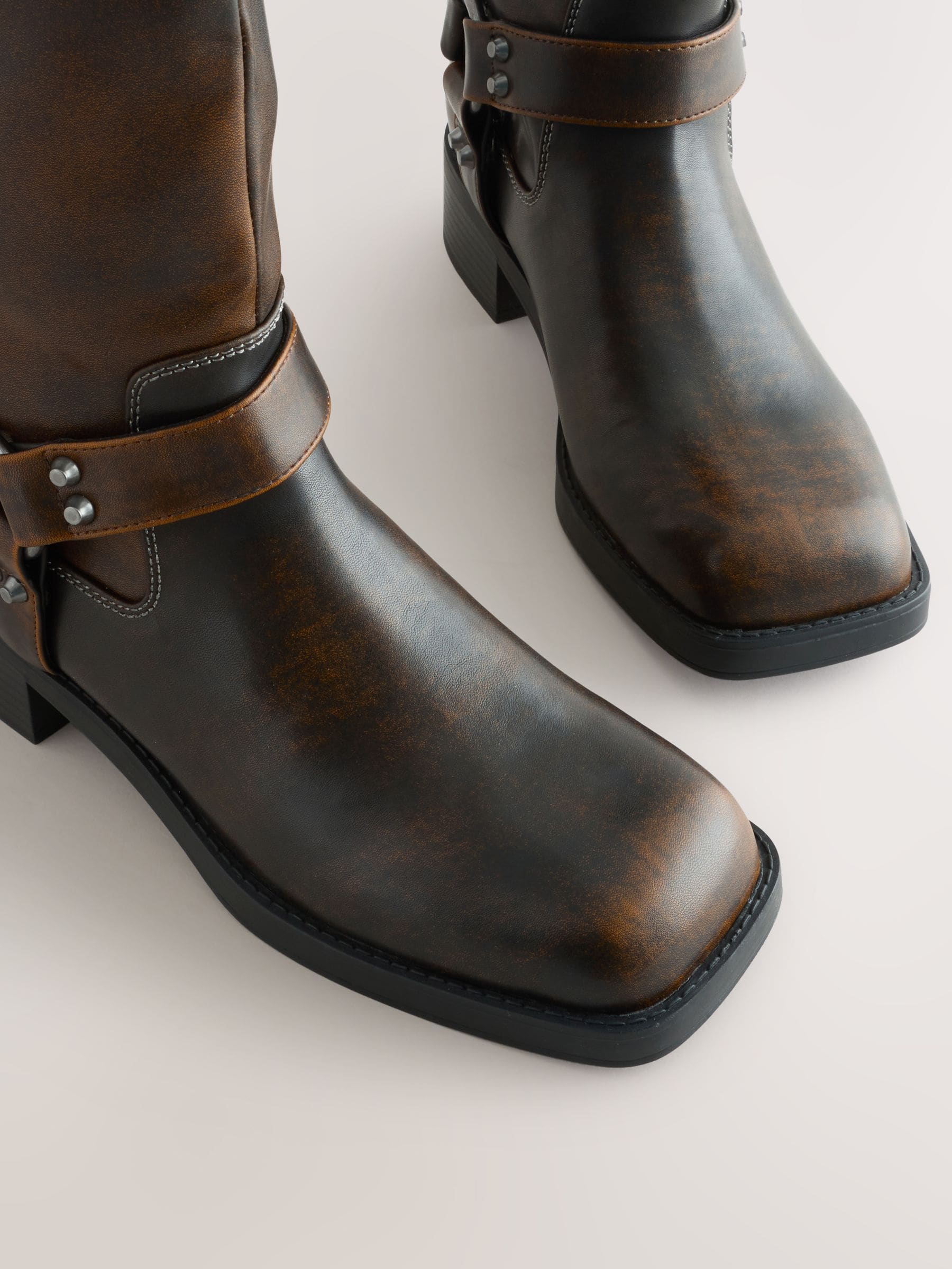Chocoladebruin - Forever Comfort® Knee High Biker Boots