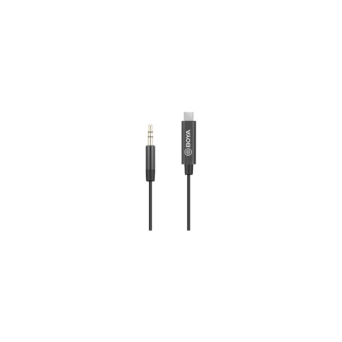 BOYA BY-K2 3.5mm TRS male to USB-C male Audio Adapter, 0.2m, black
