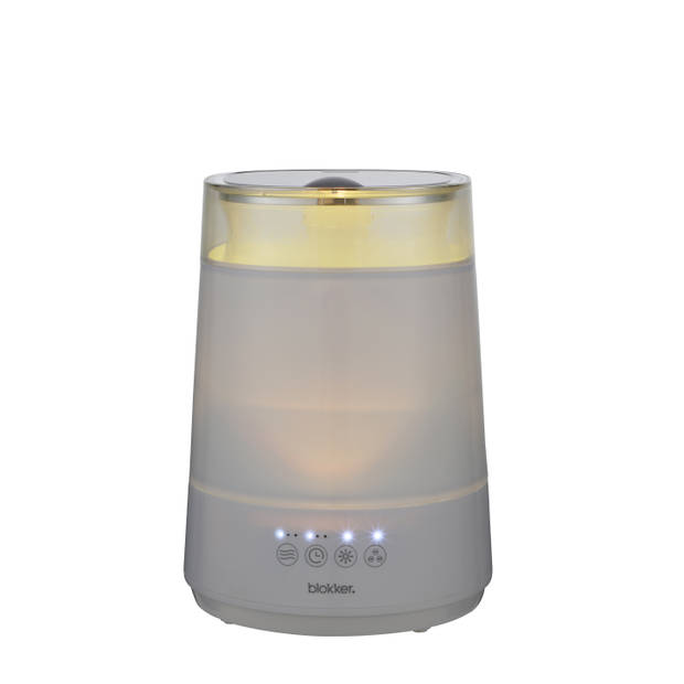Blokker luchtbevochtiger BL-45001 wit - geschikt voor aroma's - 3 standen - 7 lichtopties - humidifier