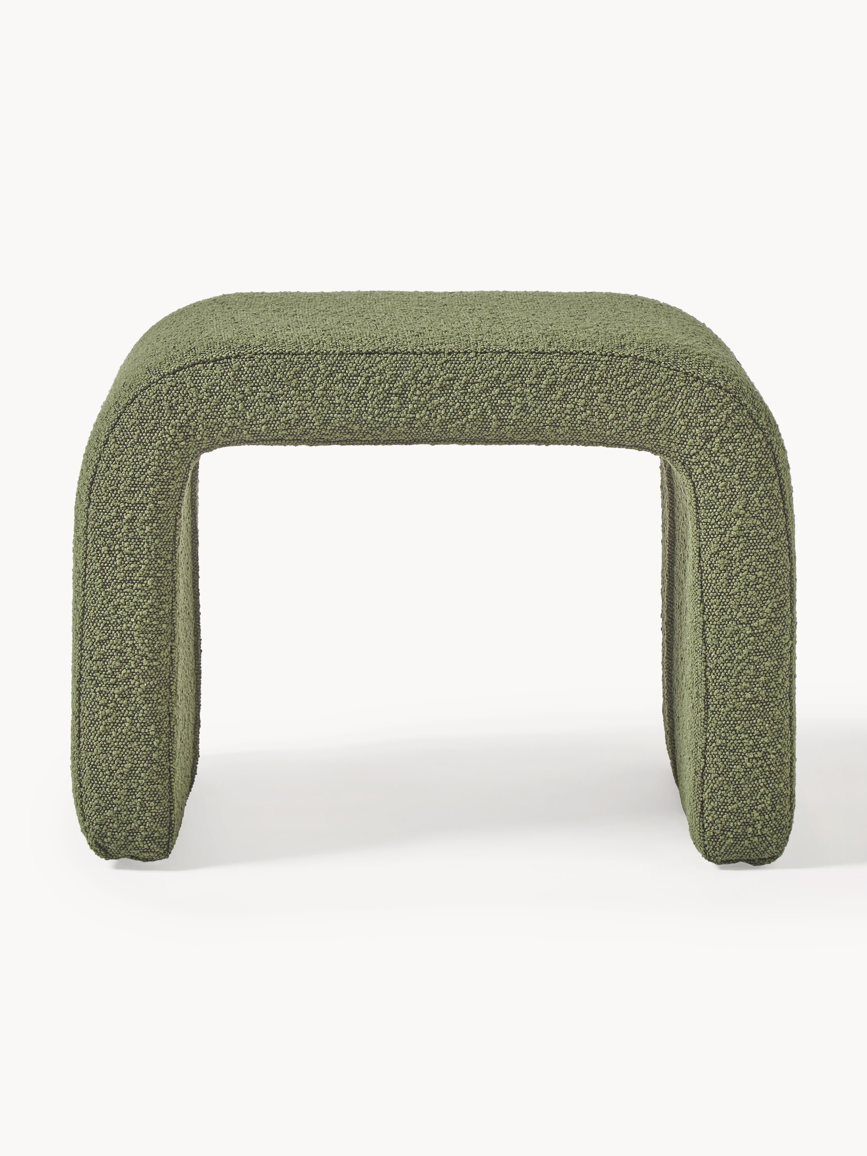 Bouclé beklede poef Penelope