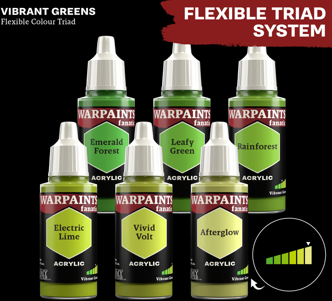 The Army Painter  Warpaints Fanatic: Vibrant Greens, Emerald Forest (18 ml)    Lebendige Farben für sprühende Kreativität