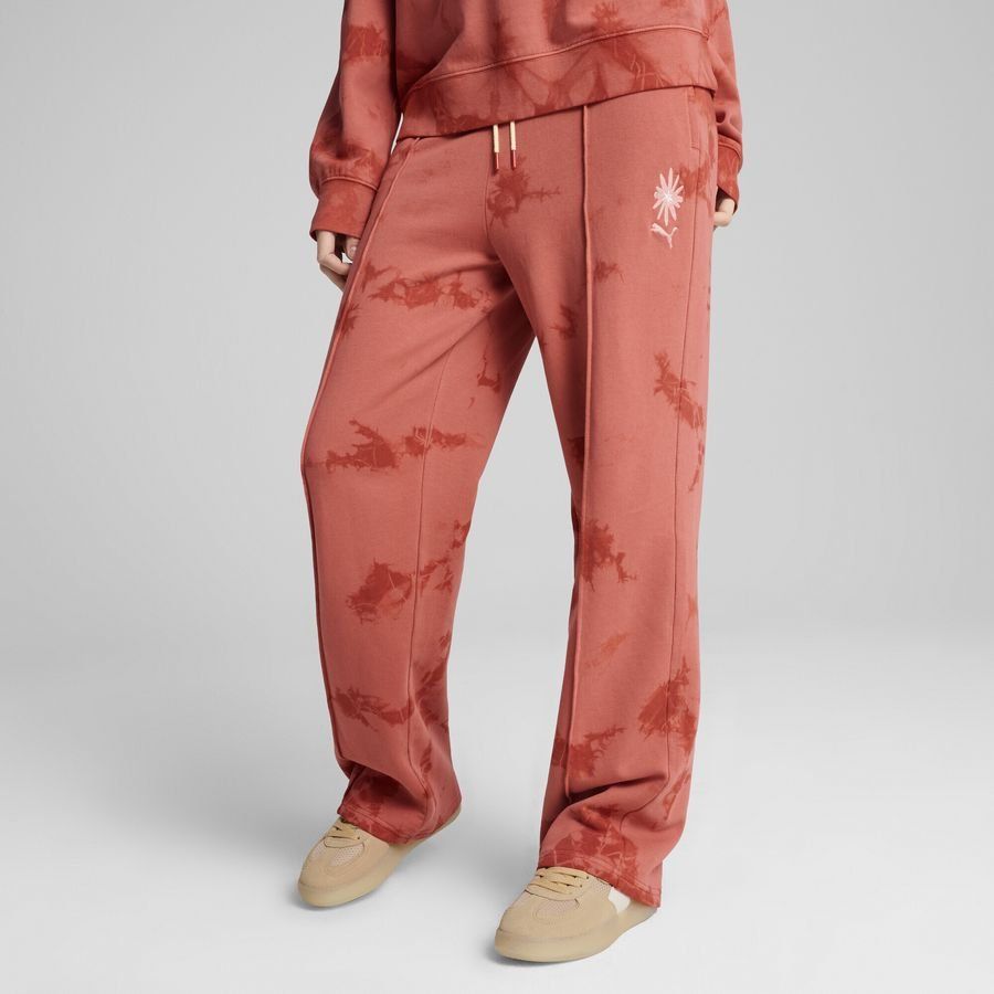 Puma WARDROBE ESS FLORAL PACK Straight Fit Jogginghose mit Waschung