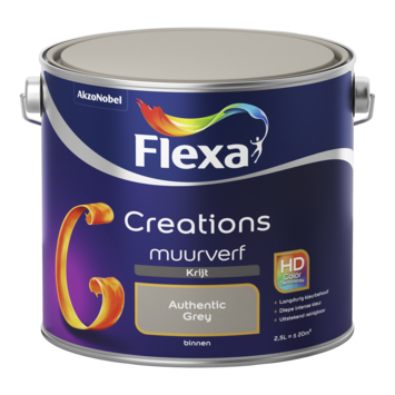 Flexa Creations muurverf authentic grey krijt 2,5 liter