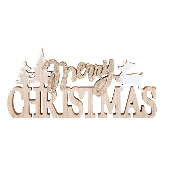 Schriftzug Merry Christmas - ca. 29,5 x 2 x 13,5 cm