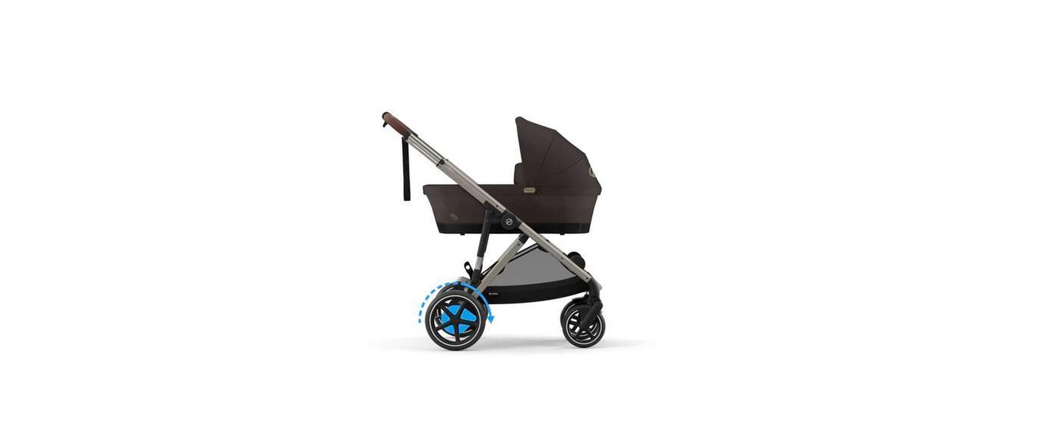 Kinderwagen eGazelle S Dunkelbraun<br>Elektrischer Kinderwagen mit 20 Kombinationen