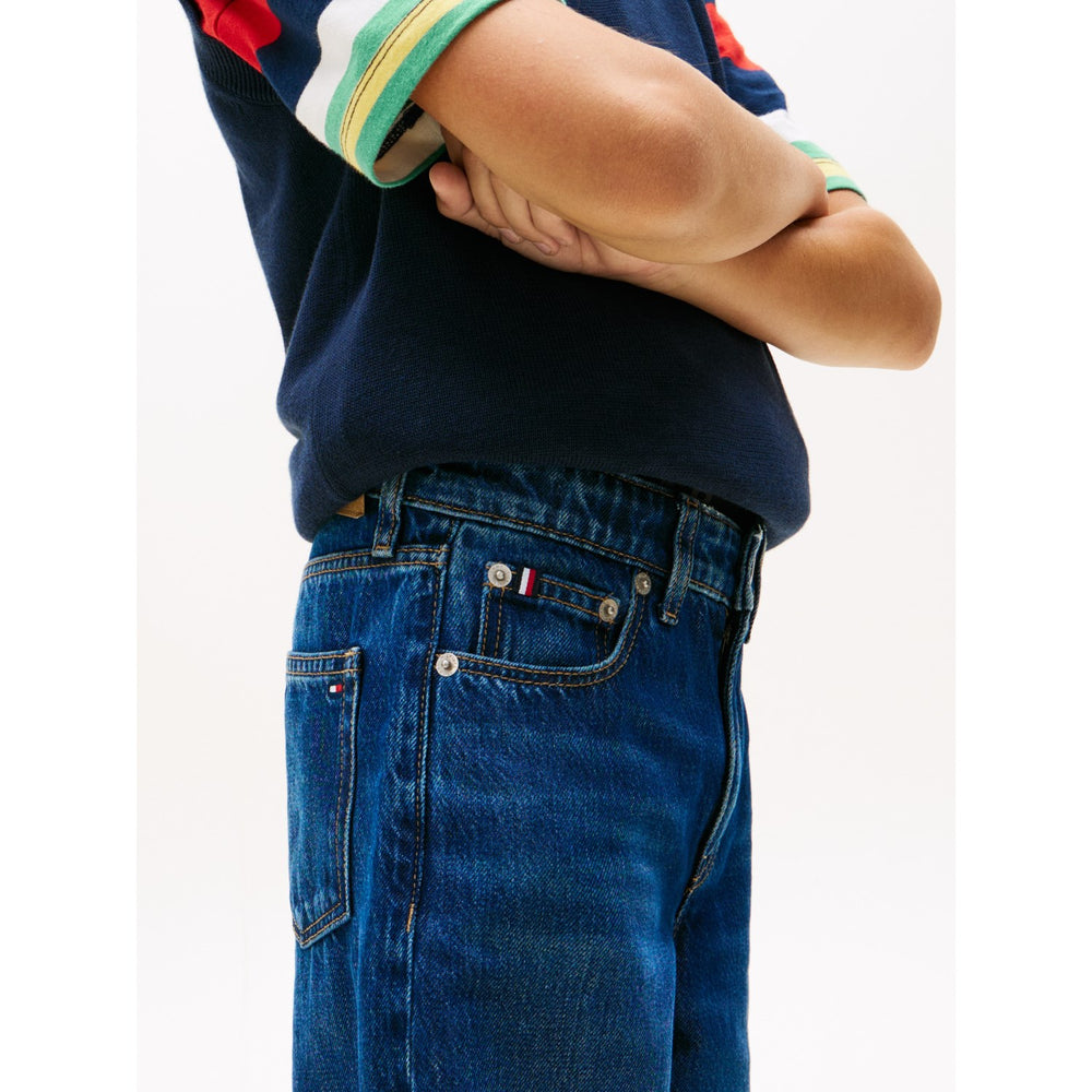 Køb Tommy Hilfiger Darkused Barrel Dark Blue Jeans