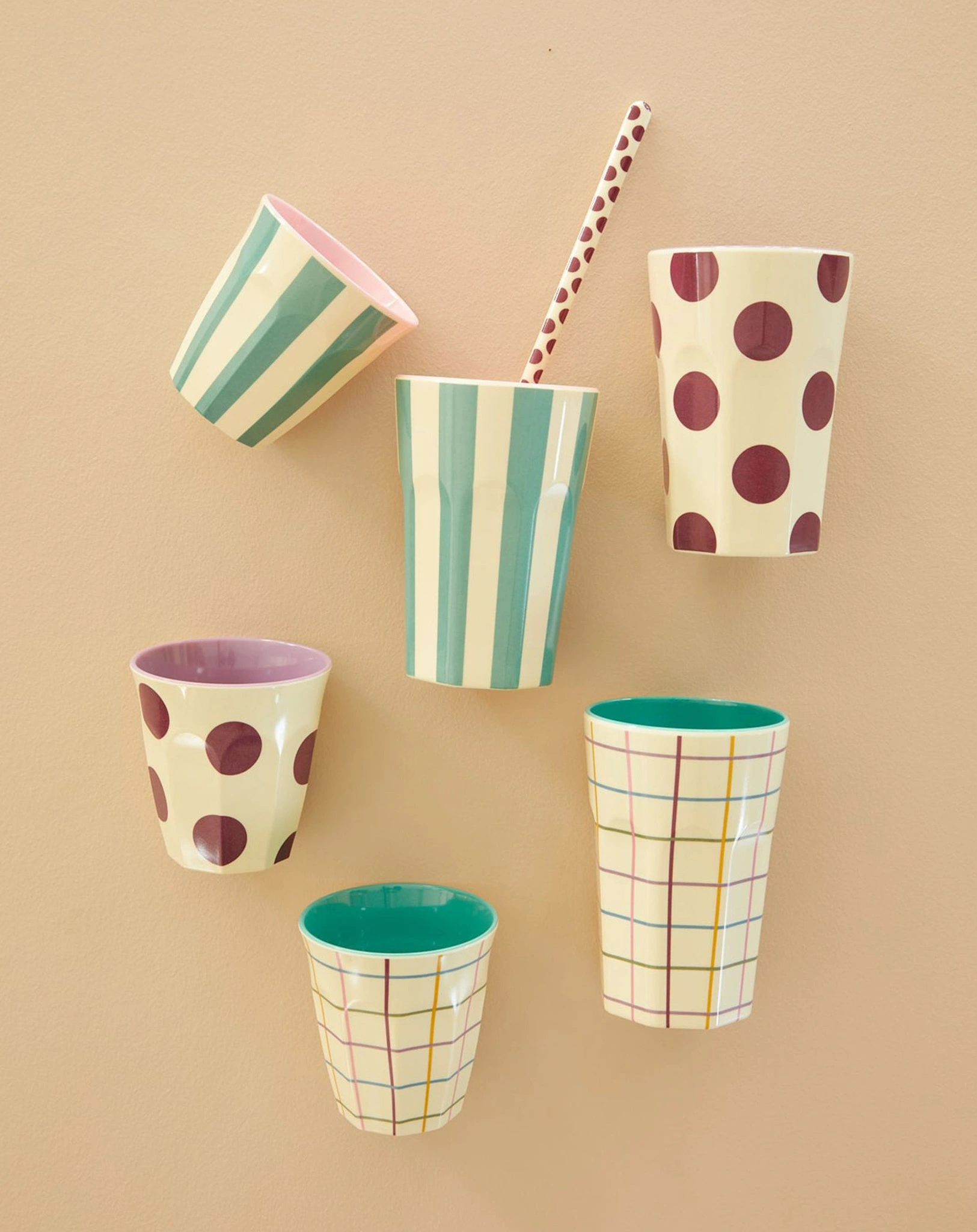 Melamin-Becher TALL CARO in bunt