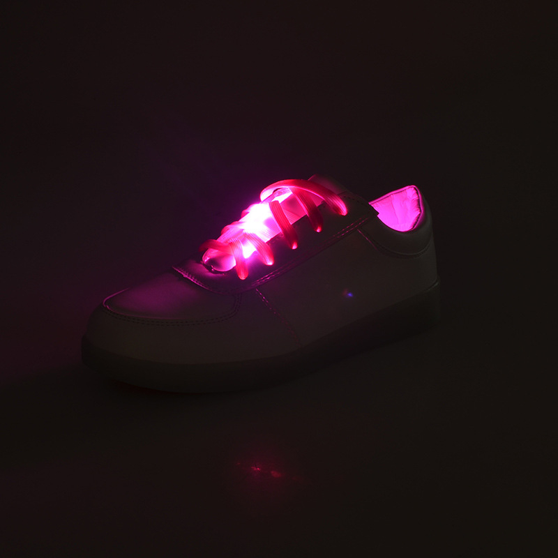 (1 Paar) 125cm LED Schnürsenkel Leuchtende Schuhbändel - Pink