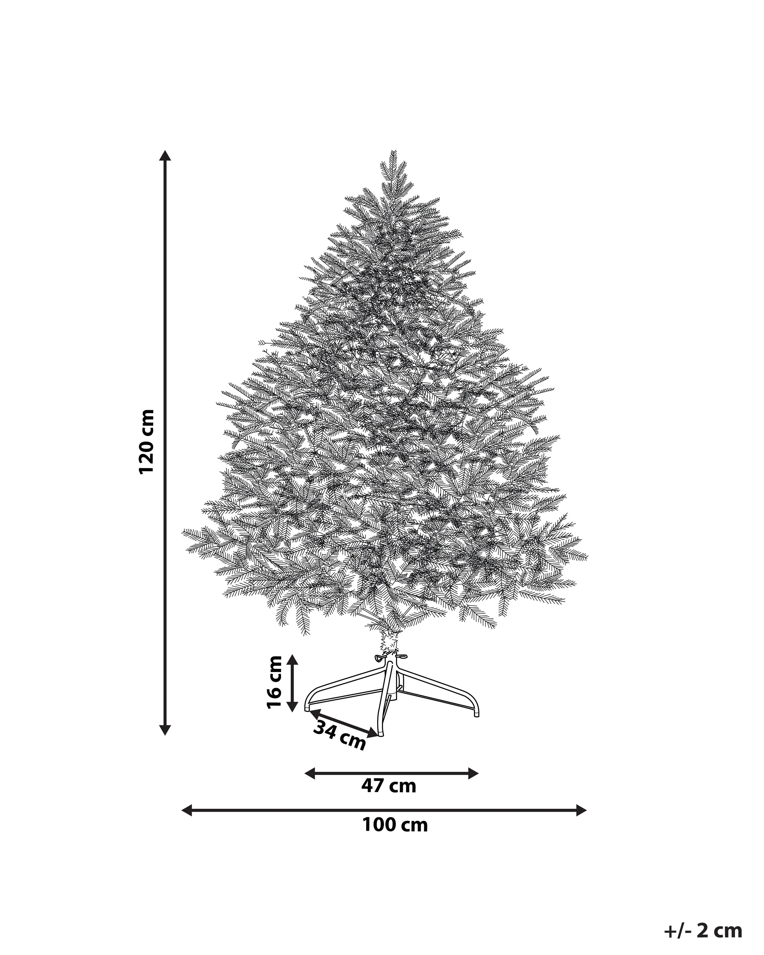 Besneeuwde kunstkerstboom MASALA 120 cm Wit