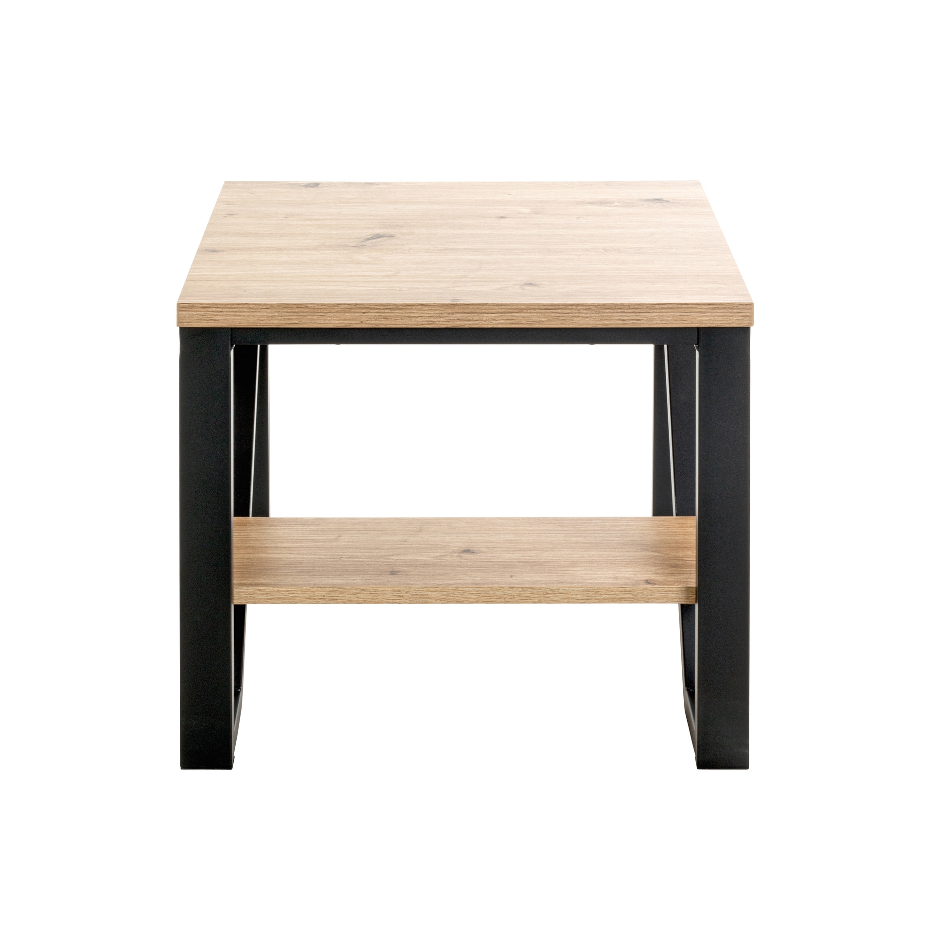 Beistelltisch 55 x 55 cm braun/schwarz