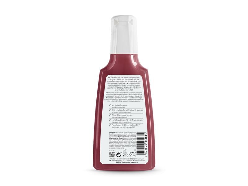 RAUSCH Shampoo Farbschutz 200 ml Natürliches Haarshampoo reinigt sanft und bewahrt die Farbintensität